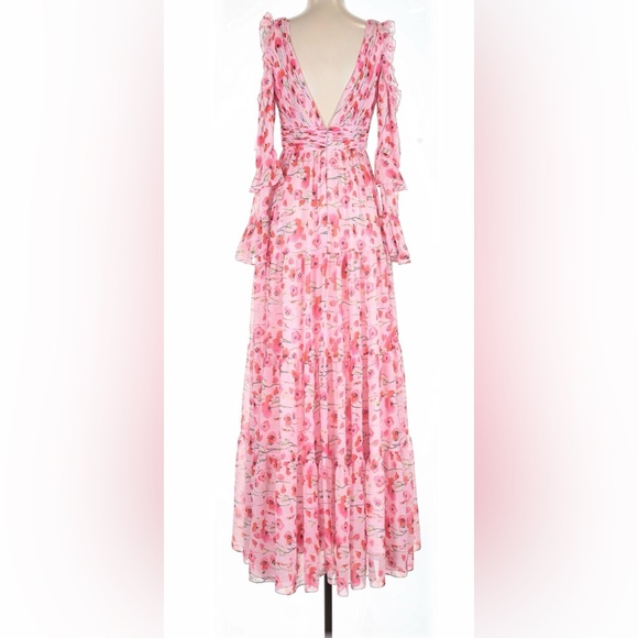 Pink Floral Gown by Mac Duggal - Picture 2 of 5